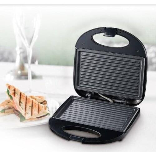 Sandwichera Grill 750w Sandwich without cut pannini anti-stick plates black color houseware BN3395