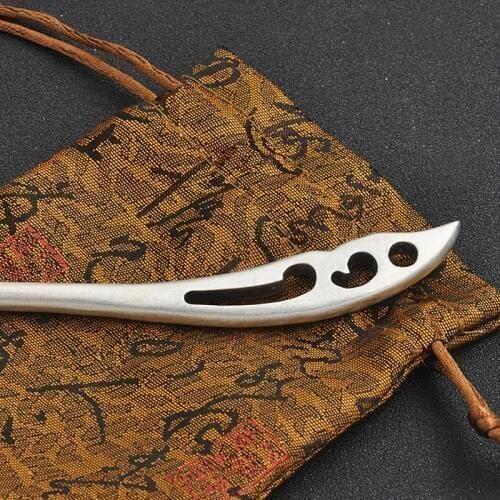 Luxury Knife Hairpin Women 925 Sterling Silver Hair Stick Chinese Handmade Ethnic Hair Pins Vintage Assassins Ceed Hidden Blade