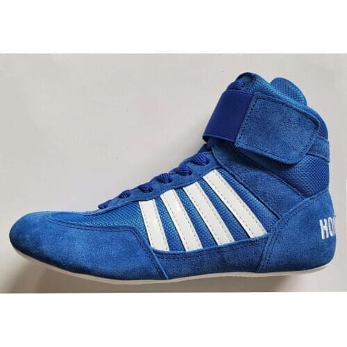 SINOBUDO Unisex Wrestling Shoes For Men Training Shoes Rubber Outsole Lace Up Boots Sneakers Professional SAMBOBoxing Shoes S003