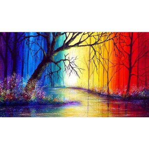 Brand new 5D DIY AB diamond painting dream forest full circle square diamond embroidery rhinestone mosaic wall art decoration
