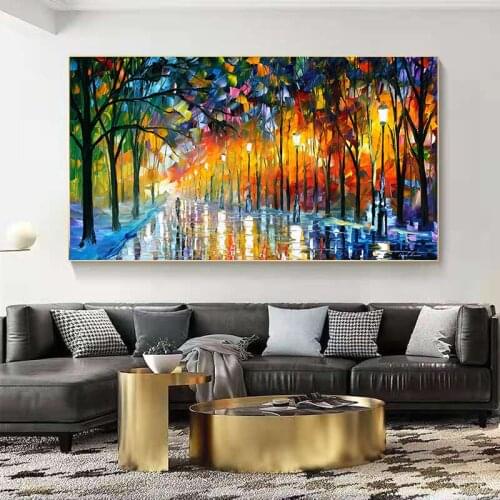 Modern Abstract Landscape Canvas Painting Wall Art Posters And Prints street landscape Wall Art Pictures Living Room Home Decor
