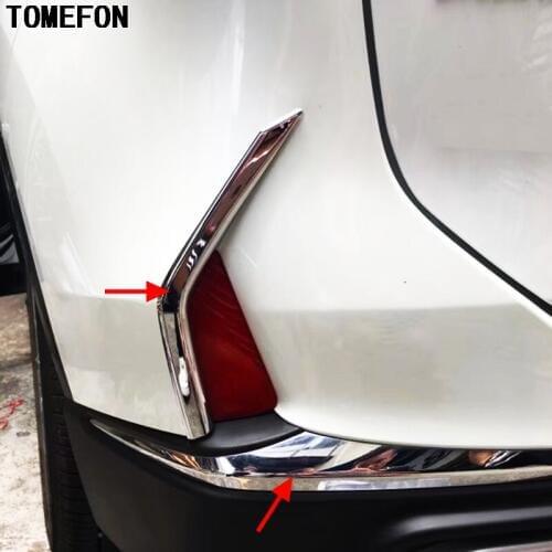 TOMEFON Car Exterior Styling For Acura CDX 2016 2017 2018 ABS Chrome Rear Fog Light Foglight Bumper Corner Lid Cover Trim