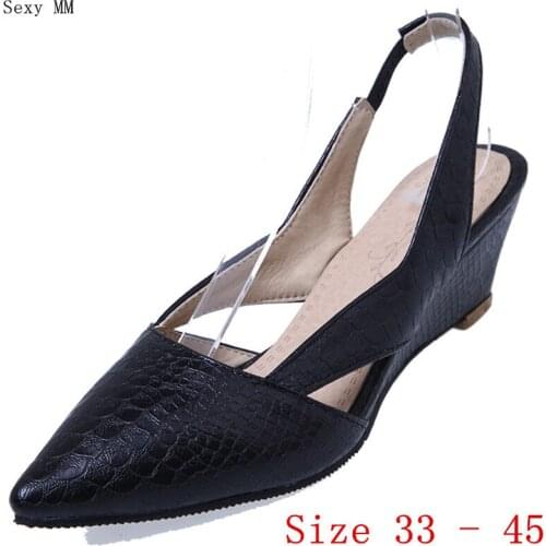 Wedges Women Shoes High Heels Women Wedge Casual High Heel Shoes Ladies Small Plus Size 33 - 40 41 42 43 44 45