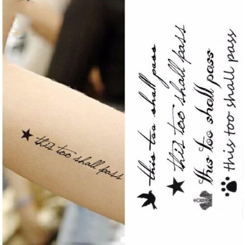 Waterproof Temporary Tattoo Sticker on body sexy fly bird with English letters for girl tatto stickers flash tatoo fake tattoos