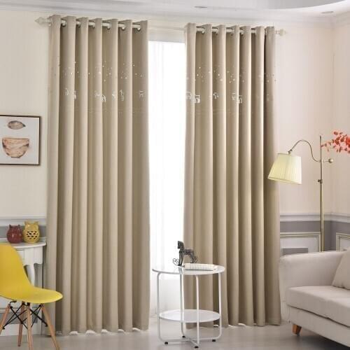 Modern Hollow Animal Blackout Curtains for Kids Bedroom Window Decoration Solid High Quality Living Room Kitchen Drapes
