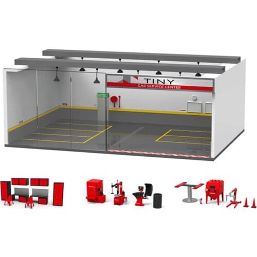 1/43 Maintenance Car Workshop Garage Model Scene Simulation Bright Chandelier F Vehicle Toys Accessories Parts Fans Collection