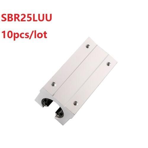 10pcs/lot SBR25LUU Open Type Linear Ball Motion Bearing Blocks for SBR25 25mm linear guide/rail for CNC router parts SME25LUU