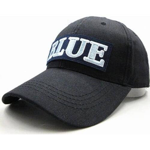 2021 Blue Letter Embroidery Cotton Baseball Cap Hip-hop Cap Adjustable Snapback Hats for Men and Women 44