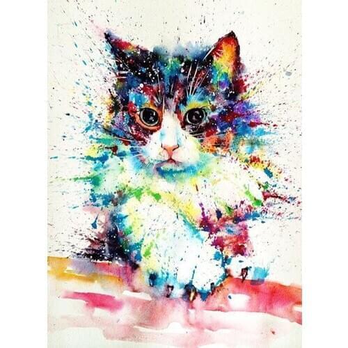 5d Diy Diamond Painting Cats Cross Stitch Diamond Embroidery Crystal Round Diamond Mosaic Pictures Needlework Y908 Drawing