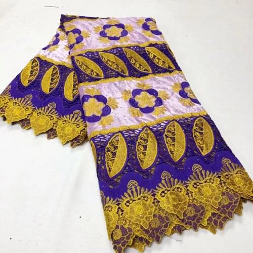 African Water soluble Guipure Lace Fabric High Quality Stones Nigerian Cord lace Embroidery African Lace Trim LSN42