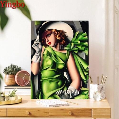 Fashion Young Lady 5D Diy Diamond Painting Full Square Round Rhinestone 3D Embroidery Cross Stitch Beads Mosaic Handmade