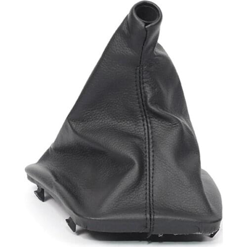 Car Gear Shift Collars PU Leather Gear Stick Shift Shifter Knob Cover Boot Gaiter MT/AT Dust Cover Universal Car For BMW E46
