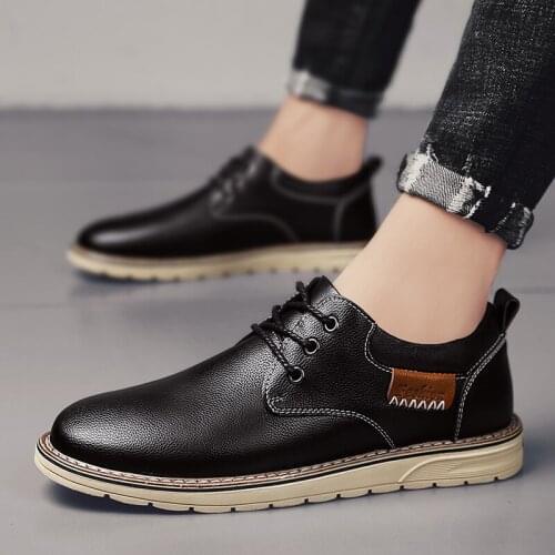 Brand Man Shoes 2021 New Genuine Leather British Style Shoes for Men Fashion High Quality Men Casual Shoes Business Oxford Shoes