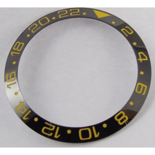 38mm Ceramic Black Watch Bezel Insert For 40mm Mens Watch Face Inner Diameter 30.6mm Watches Replacement Accessories