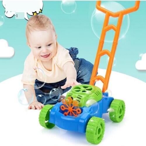 Kids Children Electronic Fun Play Bubbles Blowing Lawn Mowing Toys
