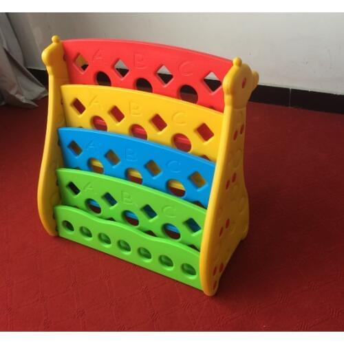 Kid house hold Plastic shelf,kindergarden book shelf,kiddie plastic toys for playground cartoon Bookcase