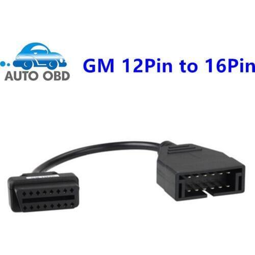 For GM 12Pin Adapter to 16Pin OBD2 Connector Adapter for Gm 12pin obdii Auto Car Accessories Diagnostic Extension Cable 16 Pin