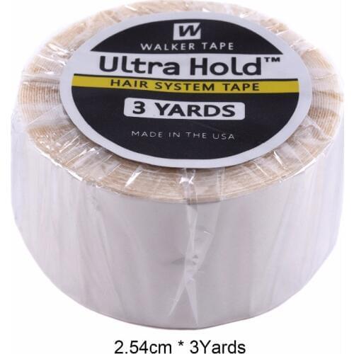 2.54cm * 3yards White Wig Ultra Hold Support Double Sided Adhesive Tape For Hair Extension/Toupee/Lace Wig/Pu Extension