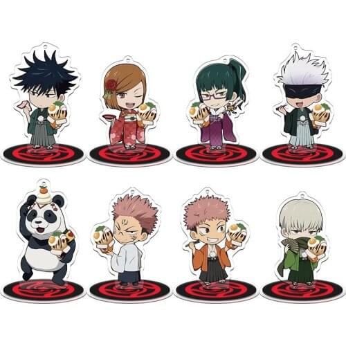 Jujutsu Kaisen Toys Satoru Gojou Yuuji Itador Megumi Nobara Sukuna Kento Toge Panda Maki Acrylic Keychain Model Doll Pendant