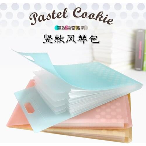 KOKUYO Pastel Cookies WSG-DFC65 A4 6P Folder Storage Bag Expanding Wallet Portable Style