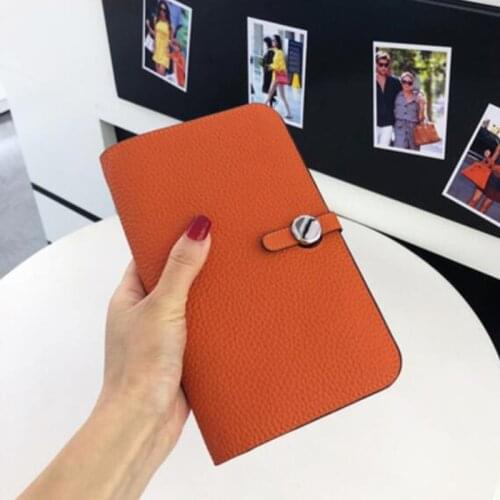 LOMANTINA Luxury Genuine Leather Passport Wallet Fashion Designer Wallets Famous Brand Ladies Cowhide Purse Money Bags Gift Box