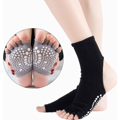 Summer Breathable Women Bandage Yoga Socks Anti-Slip Quick-Dry Damping Pilates Ballet Socks Good Grip for Women Cotton Socks