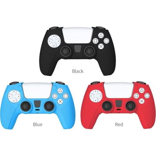 For Playstation 5 PS5 Controller Anti-skid Silicone Cover Game Controller With Anti-skid Granule Rubber Sleeve Protective Cover