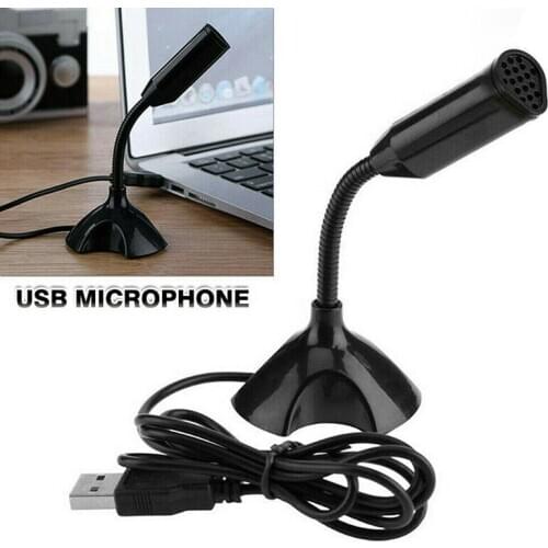 MAYITR 360 Degree Adjustable Laptop Microphone Mini USB Studio Speech Microphone Stand Mic With Holder For Desktop PC