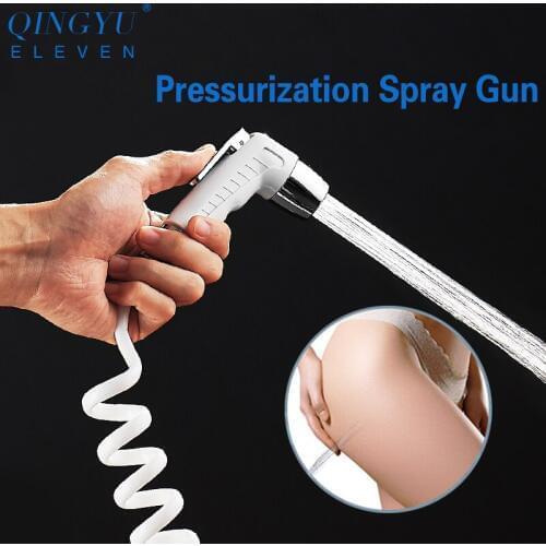 QINGYU ELEVEN high pressure bidet shower sprayer ABS plastic bidet toilet anal shower spray gun Handheld bidet shower