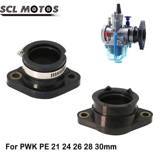 SCL MOTOS New Motorcycle Carburetor Adapter Inlet Intake Pipe For PWK PE 21 24 26 28 30mm For Polaris Trail Blazer 250 1990-2009