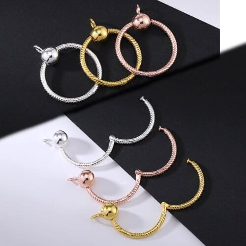 Seialoy High Quality Round Charm Pendant Necklace Original Fine Collar Opened Diy Beads Womens Jewelry Accessories