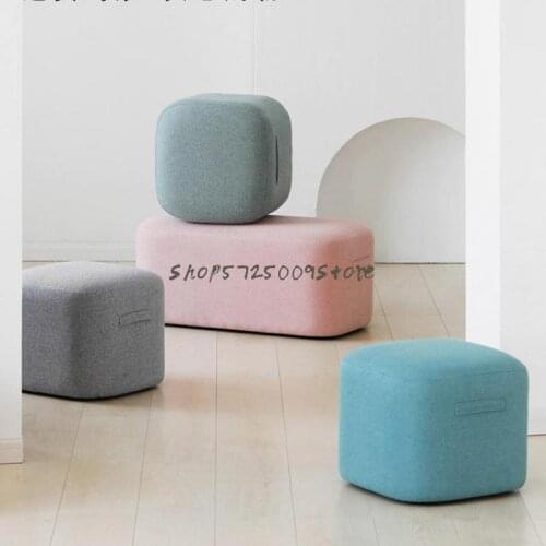 Nordic Shoes Stool Door Living Room Cloth Sofa Stool Low Stool Foot Pad Household Square Footstool Sofa Pier