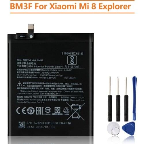 XiaoMi Original Replacement Battery BM3F For Xiaomi 8 MI8 M8 Pro Transparent Exploration Edition Authentic Phone Battery 3000mAh