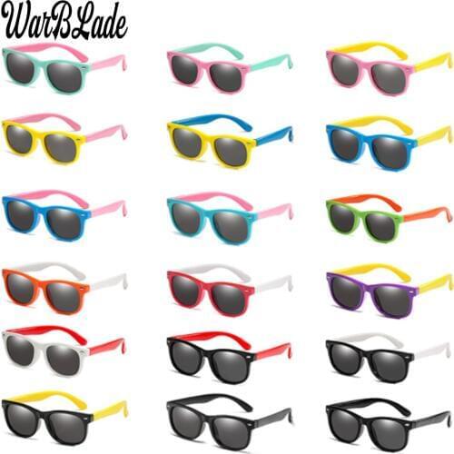 Girls Sunglasses Kids Sun glasses Children Glasses Polarized Lenses Girls Boys TR90 Silicone UV400 Child Mirror Baby Eyewear
