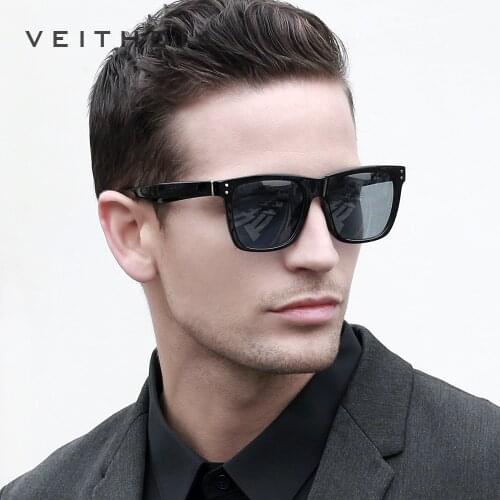 VEITHDIA Sunglasses Fashion Unisex Sun Glasses Photochromic Polarized Sunglasses Men Classic Square Design Sunglass 7018