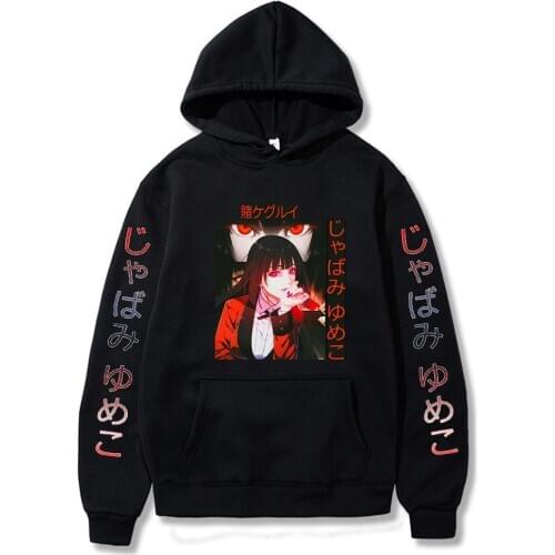 Kakegurui Hoodie For Men Print Warm Clothing Cartoons Streetwear Fashion Swearshirt