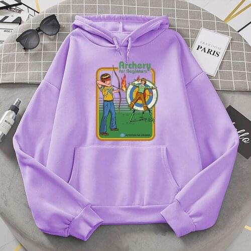 Archery for Beginners Unisex Hoodies Horror Psychedelic Long Sleeve Sweatshirt Satanism Grim Reaper Evil Sweatshirt Male/female