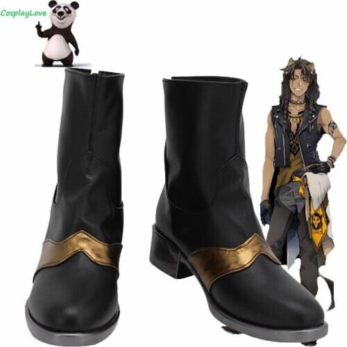 Twisted Wonderland Savanaclaw Leona Kingscholar Black Cosplay Shoes Long Boots Newest Custom Made For Female Male CosplayLove