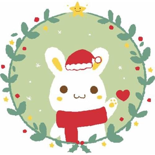 YNX new 5D diamond drawing round diamond cartoon cross stitch square diamond DIY garland small rabbit diamond drawing