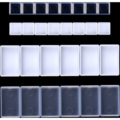 0.5/3.2ML Empty Watercolor Half Paint Pans Pigment Box Paint Case Art Palette Supplies for Artist Student Beginners Drawing Tool