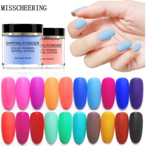 1 Box Frosted Colorful Dipping Powder Acrylic Nail Art Pigment Glitters Decorations Dipping System Natural Dry Manicure