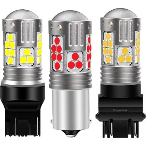 1PC 1156 BA15S P21W 1157 BAY15D BAU15S T20 7443 W21/5W 7440 W21W T25 3156 3157 LED Car Brake Light Turn Signal Auto Reverse Lamp