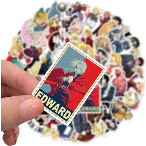 10/50PCS Japan Anime Fullmetal Alchemist Anime Graffiti Stickers DIY Travel Luggage Guitar Skateboard Classic Toy Sticker Decal