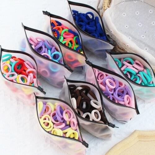 50Pcs/Set Dazzling Color Women Elastic Rubber Band Head Rope Korean Nylon Headband Girl Hair Ring Ponytail Fixer Hair Accessorie