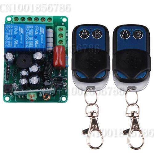 220V 2CH RF Wireless Remote Control Switch learning code 1 recevier + 2transmitter M4T4L4 adjustable
