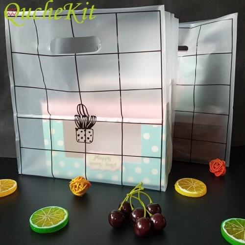 50pcs Cactus Plastic Gift Bag With Handle Shopping Bag Christmas Baby Shower Wedding Decoration Gift Boxes Bakery Package Bag