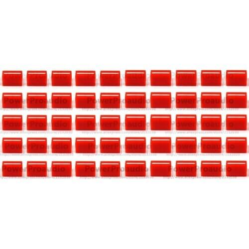 50pcs New Channel Crossfader Fader Cap Knob For R-ANE 56 57 61 62 64 68(red)