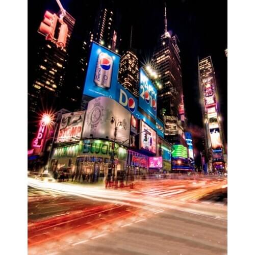 5x7ft Night Street View Photography Backdrops Photo Props Studio Background