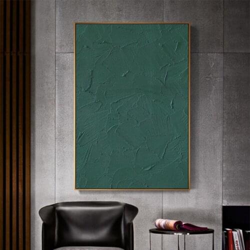 Modern Abstract Oil Style Only Green Color Canvas Painting Wall Art Pictures Posters Prints For Bedroom Home Living Room Decor