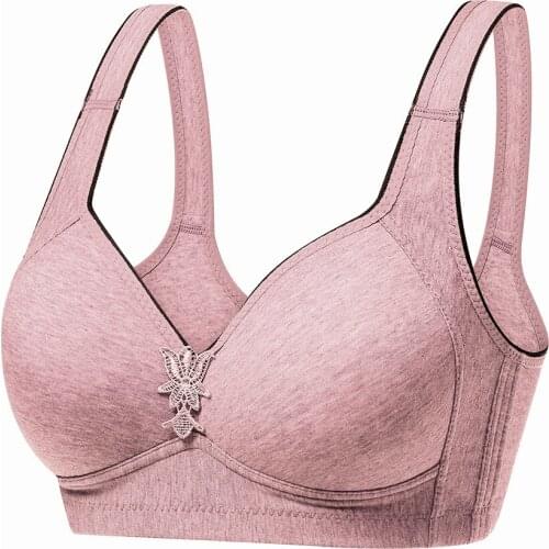 Push Up Bra Wireless Underwear Wire Free Bralette Top Four Hook-and-eye Bras for Women Cup A B C 32 34 36 38 40 42